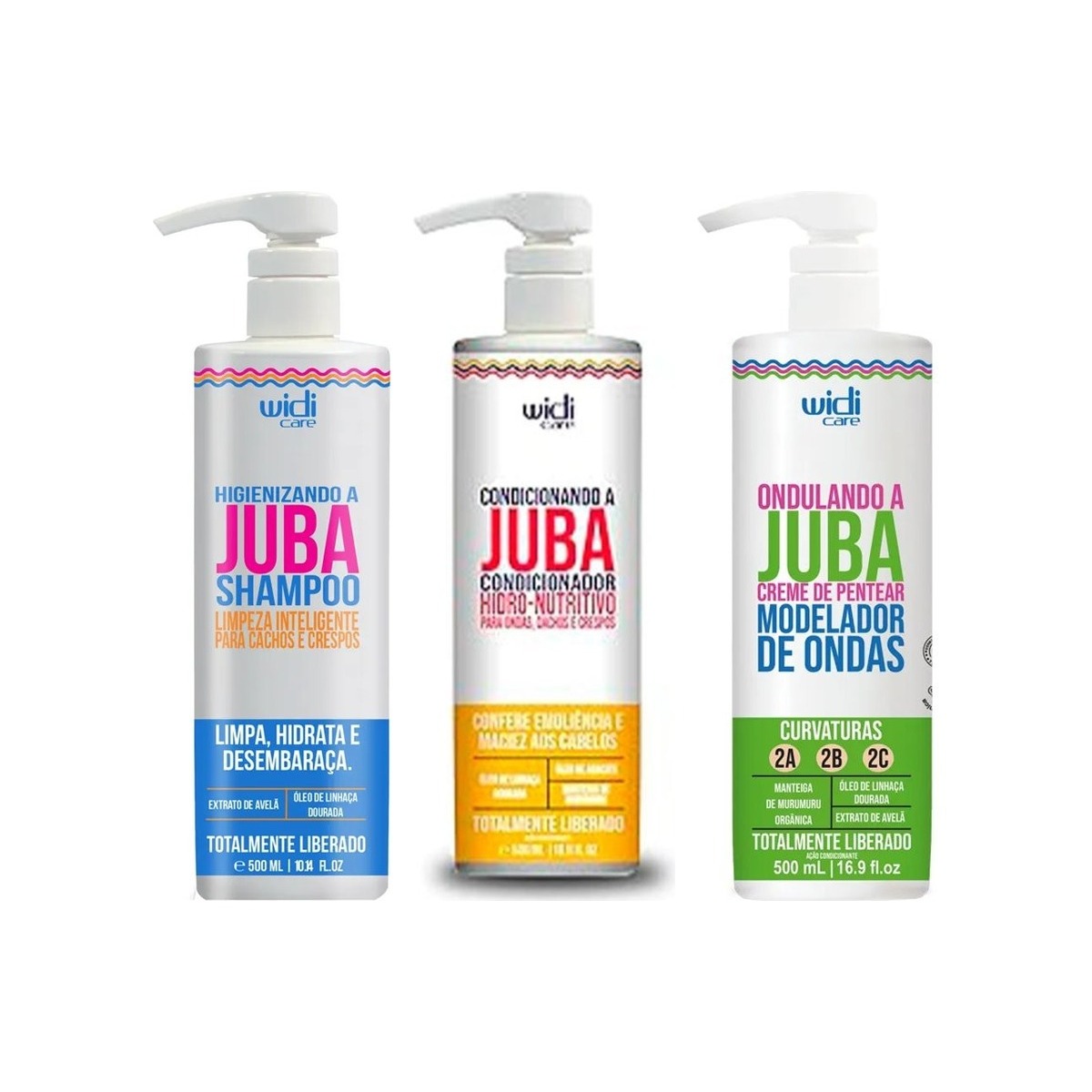 Widi Care Kit Widi Juba - Sh Cond + Creme De Pentear Ondulando 500ml