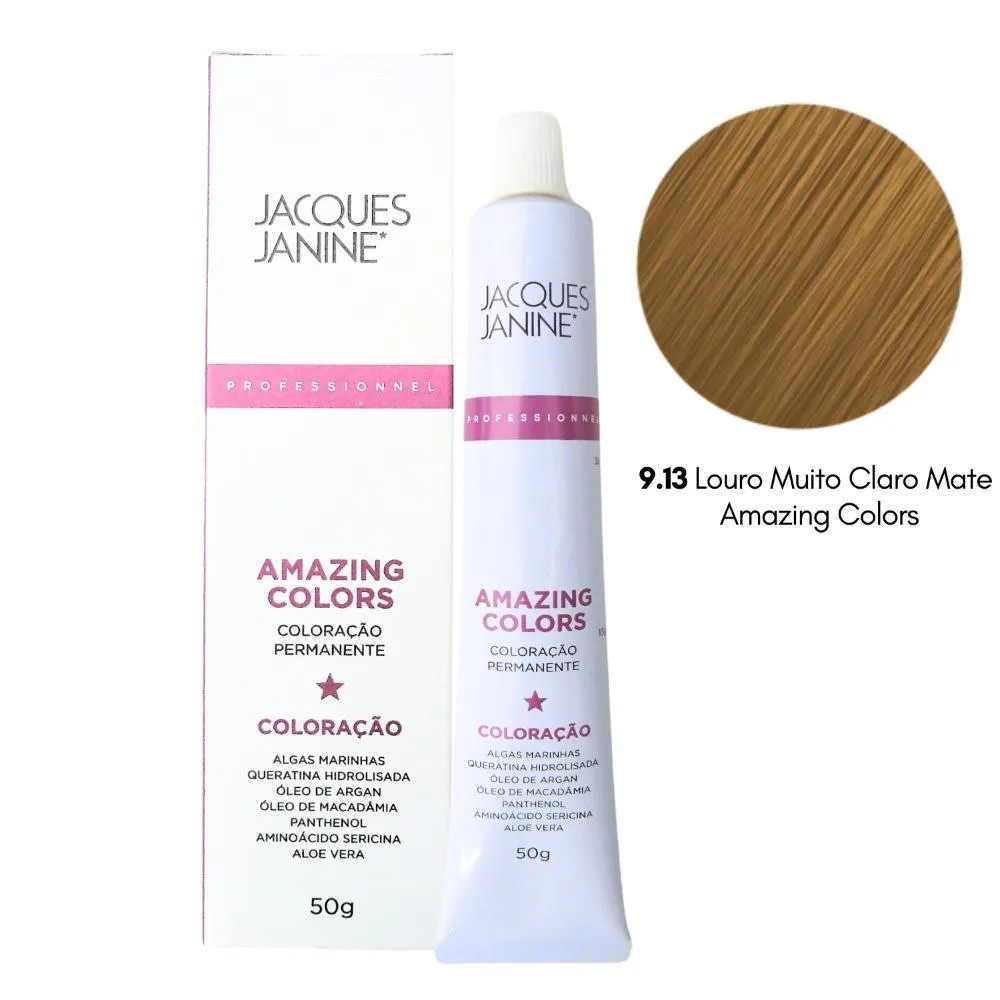 JACQUES JANINE JJ - Coloracao Amazing Colors 9.13 (Louro Muito Claro Mate)