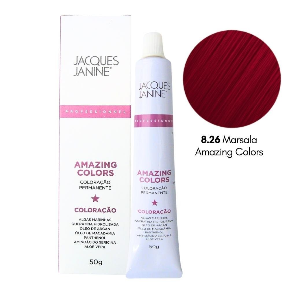 JACQUES JANINE JJ - Coloracao Amazing Colors 8.26 (Marsala)