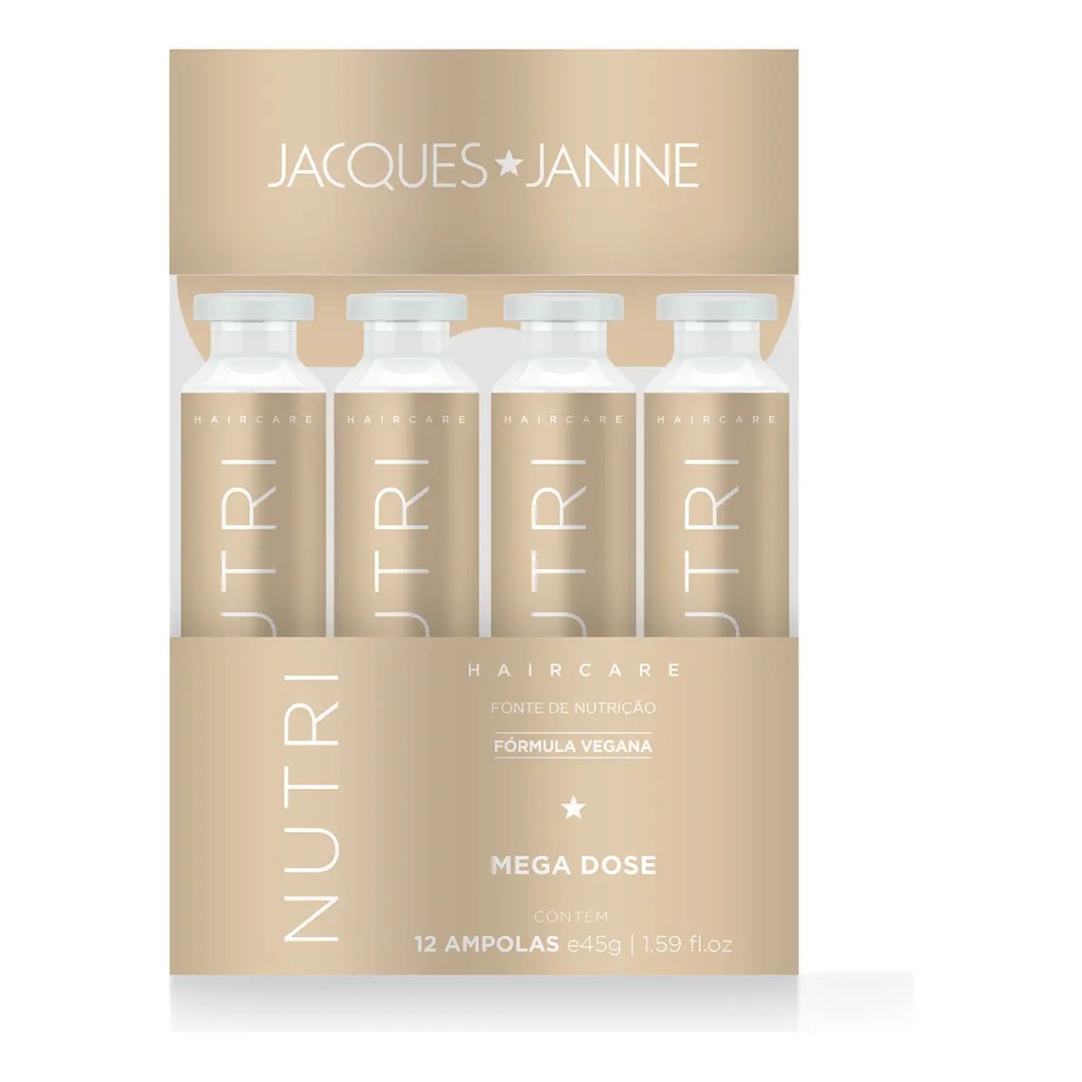 JACQUES JANINE JJ - Display Ampola 12UN Mega Dose Haircare Nutri 45G