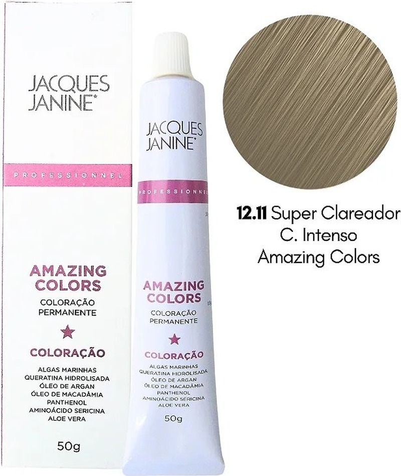 JACQUES JANINE JJ - Coloracao Amazing Colors 12.11 (Super Clareador Cinza Intenso)