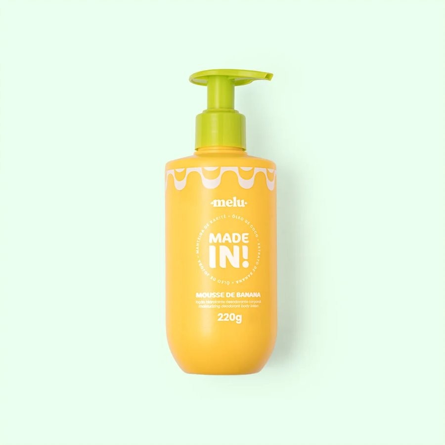 Melu Melu Made In Loção Hidratante Desodorante Corporal Mousse de Banana Único