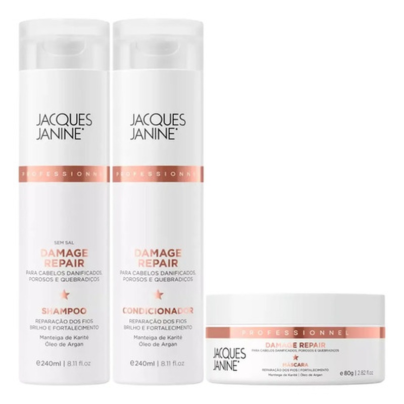 JACQUES JANINE JJ - Kit Damage Repair (SH 240ML / Cond 240ML / Mascara 80G)