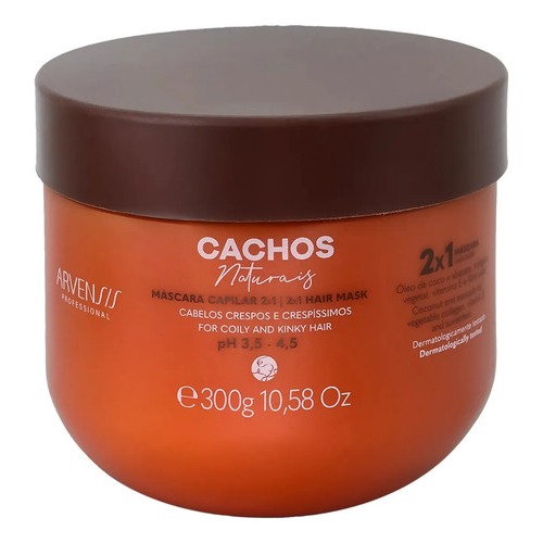 Arvensis Máscara 2 em 1 no Poo Cachos Naturais - 300G