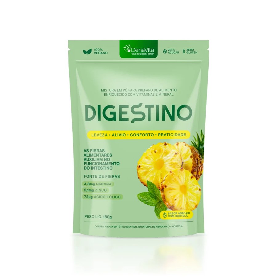 Denavita Digestino Fibras Sabor Abacaxi 180g Denavita Único